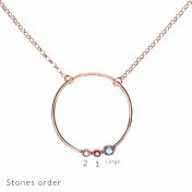Mutterliebe Halskette mit Geburtssteinen [750er rosévergoldet]