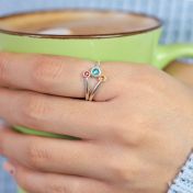 A Mother's Love Ring - Double Love [Sterling Silver]