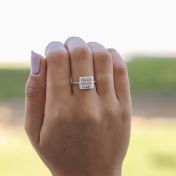 Mit Liebe Versiegelt Ring mit Namen [Sterlingsilber]