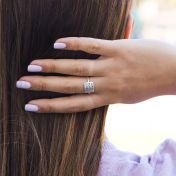 Mit Liebe Versiegelt Ring mit Namen [Sterlingsilber]