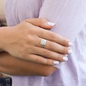 Mit Liebe Versiegelt Ring mit Namen [Sterlingsilber]