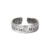 Anello Amore Condiviso Martellato con Nome [Argento 925]