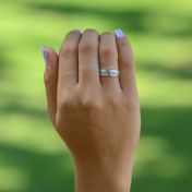 Anello Amore Condiviso Martellato con Nome [Argento 925]