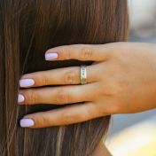 Anello Amore Condiviso Martellato con Nome [Argento 925]