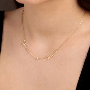 Talisa Italic Multi-Name Diamond Necklace [18K Gold Plated]