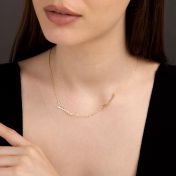 Talisa Italic Multi-Name Diamond Necklace [18K Gold Plated]