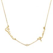 Talisa Italic Multi-Name Diamond Necklace [18K Gold Plated]