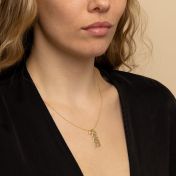 Talisa Multi-Name Necklace with Heart Charm [18K Gold Plated]