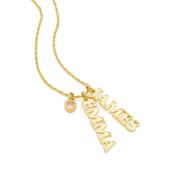 Talisa Multi-Name Necklace with Heart Charm [18K Gold Plated]