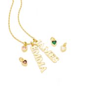 Talisa Multi-Name Necklace with Heart Charm [18K Gold Vermeil]