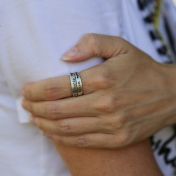 Zöpfe der Liebe Ring mit Namen [Sterlingsilber]