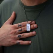 Classic Tag Multi Engraved Necklace - Sterling Silver