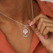 Namenskette mit Lebensbaum Anhänger aus Sterlingsilber