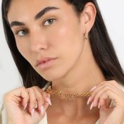 Edina Curb Chain Nameplate Necklace [18K Gold Plated]