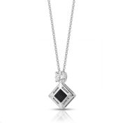 Sacred Diamond Name Necklace with Nano Bible [Silver]