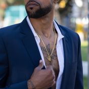 Navigator's Map Men Necklace with Cuban Chain – 18K Gold Plated