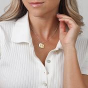 Heart Compass Coordinates Necklace [Sterling Silver / 14 Karat Gold]