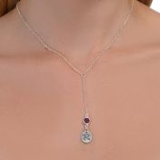 JUST BE - Tail Chain Sterling Silver Necklace with Swarovski® Crystal