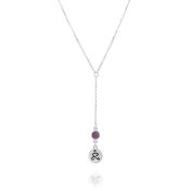 JUST BE - Tail Chain Sterling Silver Necklace with Swarovski® Crystal