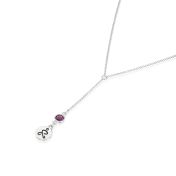 JUST BE - Tail Chain Sterling Silver Necklace with Swarovski® Crystal