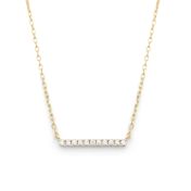 Aurora Pavé Bar Necklace [18K Gold Vermeil]