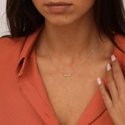 Aurora Pavé Bar Necklace [Sterling Silver]