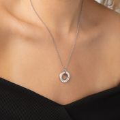 Family Circle  Engraved Necklace [Sterling Silver]