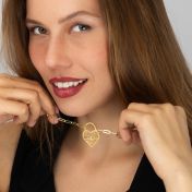 Ties of Heart Padlock Map Necklace [18K Gold Vermeil]