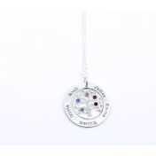 Tree Of Life Name And Birthstone Necklace [Sterling Silver]