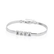 Bracelet Maille Silhouette avec Initiale [Argent 925]