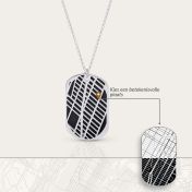 Kaart Silhouet Ketting [Sterling Zilver]