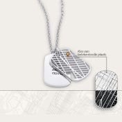 Collier Plaque Carte Gravée [Argent 925]