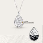 Gekoesterde Vlekken Kaart Ketting [Sterling Zilver]