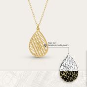 Gekoesterde Vlekken Kaart Ketting [18K Goud Vermeil]