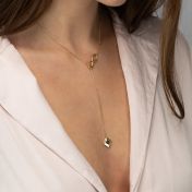 Lariat Infinity Necklace with Nano Bible [18K Gold Vermeil]