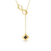 Lariat Infinity Necklace with Nano Bible [18K Gold Plated]