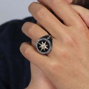 Northern Star Men Ring - Sterling Silver
