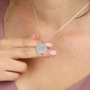 Northern Star Medallion Name Necklace [Sterling Silver]