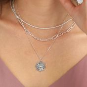 Northern Star Medallion Name Necklace [Sterling Silver]