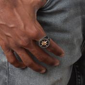 Northern Star Men Ring - Sterling Silver