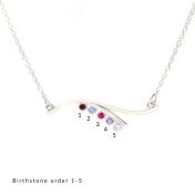 Collana Onda dell'Oceano con Pietra di Nascita [Argento 925]