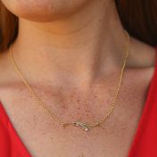 Collier Force de l'Océan avec Pierres de Naissance [Plaqué Or 18ct]