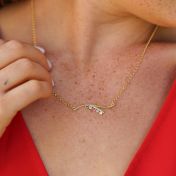 Collier Force de l'Océan avec Pierres de Naissance [Plaqué Or 18ct]