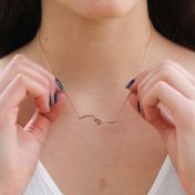 Collier Force de l'Océan avec Pierres de Naissance [Plaqué Or Rose 18ct]