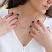 Collier Force de l'Océan avec Pierres de Naissance [Plaqué Or Rose 18ct]