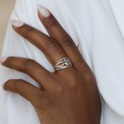 Ocean Waves Birthstone Ring [Sterling Silver]