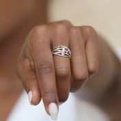 Ocean Waves Birthstone Ring [Sterling Silver]