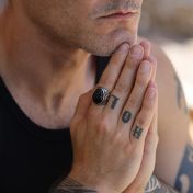 Odysseus Onyx Men Ring - Sterling Silver