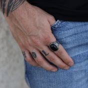 Odysseus Onyx Men Ring - Sterling Silver