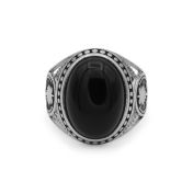 Odysseus Onyx Men Ring - Sterling Silver